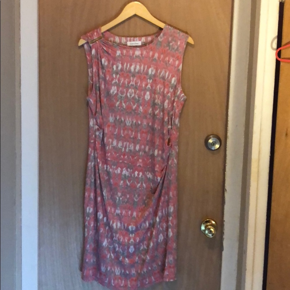 Calvin Klein abstract print dress